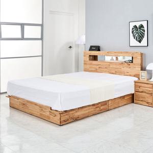 착불 캘리 참죽원목 평상형 LED조명 침대프레임S