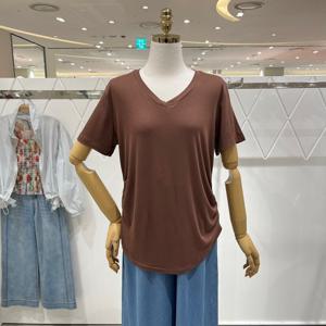 [밸리걸] 베이직 브이넥 티셔츠 224801