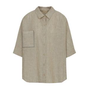 [데미안]스트라이프 린넨 블라우스 (DJ42575)