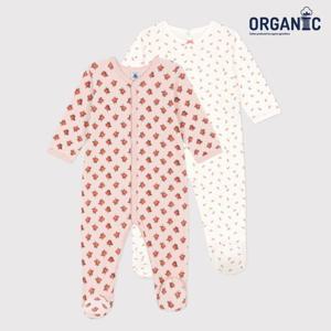 [쁘띠바또]쁘띠바또 베이비 오가닉 플라워 우주복 바디수트 2팩 (NTW42NB85F_PK)