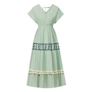 FOCUS  에스닉 수술 디테일 린넨 원피스 PBINF5M1OP3451