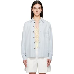 26 SS 빅토리아베컴 여성 블루 오버사이즈 데님 셔츠 251784F109002