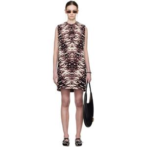 25 FW 토리버치 여성 블랙   레드 자카드 미디 드레스 251352F054010