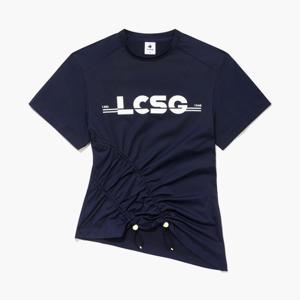 [르꼬끄골프] 여성 스트링 포인트 소재 배색 반팔 티셔츠 (GQ122LRS37)