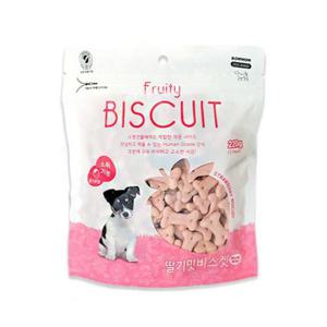 바우와우 딸기맛 비스켓 220g (강아지 간식)