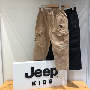 [지프키즈]기본 공용 배기핏 면스판 카고 팬츠 KM2PTU712 GB