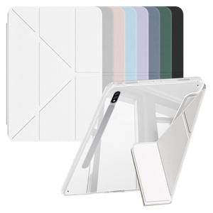 갤럭시탭S8 S7 11 S펜수납 투명 실리콘 젤하드 세로거치 커버 케이스 CW-43