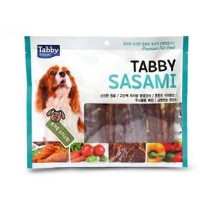 테비 사사미 소가죽 오리스틱 300g (강아지 간식)