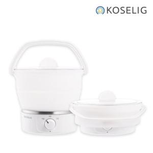 코슬리 크럼플팟 SN-3616W 여행용 휴대용 접이식 냄비 전기포트