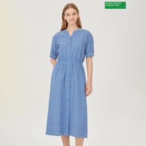 베네통 스모킹 체크 원피스 BAOP95431