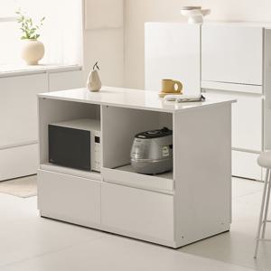 나무뜰 코디 E0 폭깊은 광파오븐 아일랜드 홈바 식탁 렌지대 수납장 1200X600 YDF226C (착불)