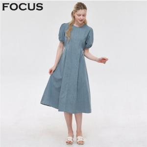 밴딩 퍼프 스트링 데님 원피스_VFI5M3OP3161