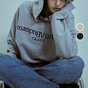 [버커루]남성 자수로고 오버핏 후드 티셔츠 B245TS150P