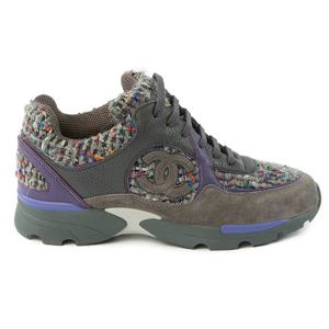 샤넬 CC 로고 트위드 크루즈 스니커즈 G26582