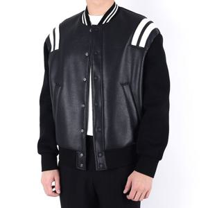 닐바렛 남성 레더 네오프렌 바시티 자켓 PBSP324C