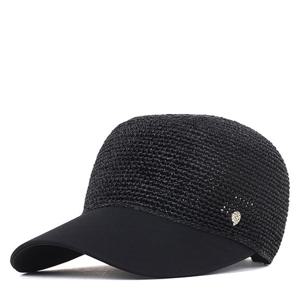 헬렌카민스키 25SS 차콜 블랙 비베트 라피아 베이스볼 캡 HAT50629 CHABLK