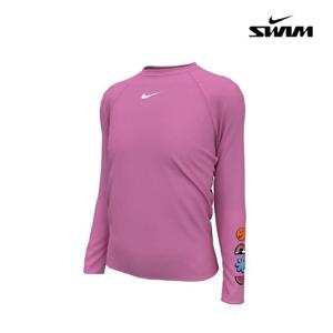 [나이키 스윔]아동래쉬가드 여자아동 참스 롱 슬리브 하이드로가드 NESSE739-652