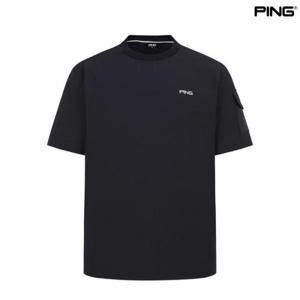 [핑골프]남성 시어서커 소매 포켓 반팔 티셔츠 (111E2TR382_NA)