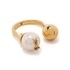 생로랑 로고 펄 진주 골드 볼 링 698278 Y1526 9366