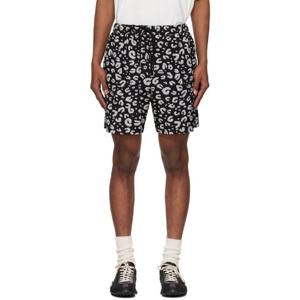 25 FW 타카히로미야시타 더솔로이스트 남성 블랙   그레이 레오파드 쇼츠 251970M193003