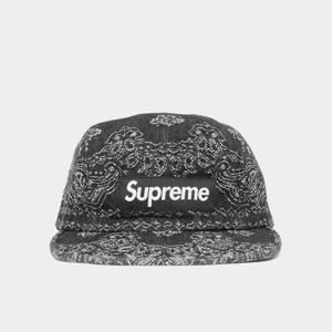 슈프림 반다나 자카드 데님 공용 캠프캡 SS25H86 BLACK