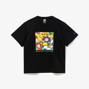 [뉴에라키즈]14733469 포켓몬 카툰 티셔츠 블랙