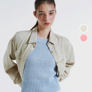 [버커루]여성 크롭 레이온 투포켓 셔츠 자켓 B241SH500P