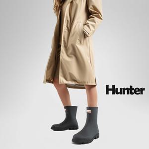 헌터 다운포어 숏 여성 레인부츠 장화 블랙 HFRW0002251-BLK