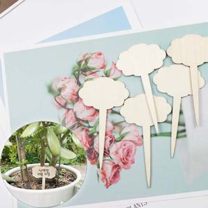 나무 구름모양 학교 화단 화분 식물이름표 10P 우드이