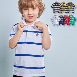 [엠케이] 스트라이프카라 아동 반팔 카라티셔츠 205757