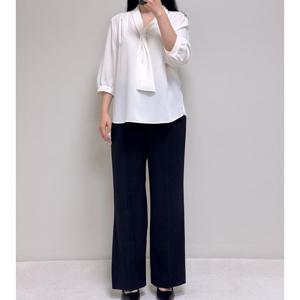 [꼼빠니아]봄여름 타이넥 7부소매 쉬폰블라우스셔츠AFU4WRB100IV