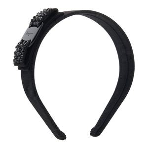 [페라가모] SS25 여성 보우 스터드 헤어밴드 34 1689 NERO 0487758