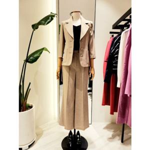 [모조에스핀] 단추 포인트 7부 카멜 자켓 (J252XSF105)