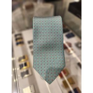 듀퐁 타이 TE5SM61KP067TGE 실크 프린트 나염 그린 선물용 혼주용 신상품