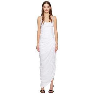 쟈크뮈스 원피스 화이트 레 클라시크 라 로브 사우다드 롱그 맥시 드레스 241553F055001