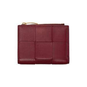 보테가베네타 지갑 레드 스몰 카세트 지퍼 반지갑 242798F040007
