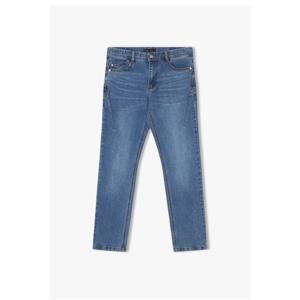 리버클래시 25S/S 블루 세미슬림핏 사이드 절개 워싱 데님팬츠 LLS23571