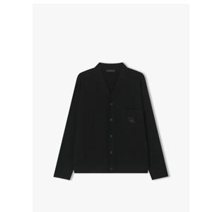 리버클래시 25S/S 블랙 소매 배색 포켓 브이넥 가디건 LLS51585