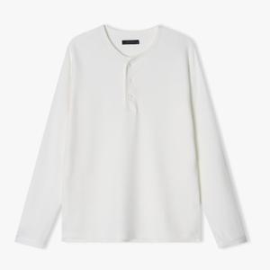 리버클래시 25S/S 아이보리 레귤러핏 헨리넥 긴팔 티셔츠 LLS41580