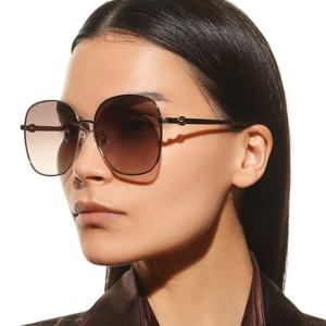 구찌 선글라스 GG1089SA 002 사각 오버핏 금테 아시안핏 명품 데일리