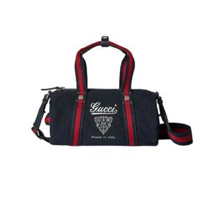 구찌 스몰 프린티드 캔버스 더플백 다크 블루 816865-FAD78-4044