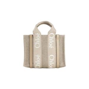 끌로에 린넨 우디 스몰 토트백 블러쉬 브라운 C23AS397L1720E
