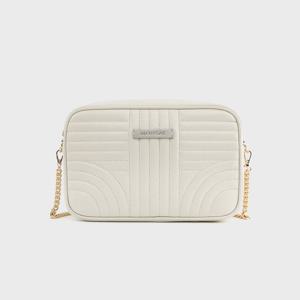 몽삭 로린 소가죽 퀼팅 체인 크로스백 아이보리 AL68-2806-IV