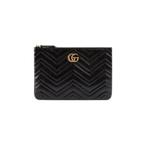 구찌 GG 마몽 레더 파우치 블랙 525541-0OLET-1000