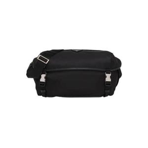 프라다 리나일론 앤 사피아노 레더 숄더백 블랙 2VH991-2DMG-F0002