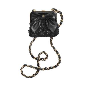 샤넬 체인 달린 미니백 트위드 시퀸   골드 메탈 블랙 AP4028-B17019-94305