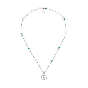 구찌 더블 G 마더 펄 네클리스 실버 에이지드 피니쉬 527399-J8474-8517