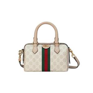 구찌 오피디아 GG 미니 탑 핸들 백 베이지 화이트 캔버스 772053-UULAG-9682