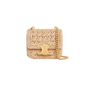 셀린느 미니 체인 클로드 라피아 이펙트 텍스타일 내츄럴 10K392EWY-02VG