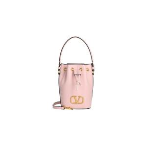 발렌티노 나파 레더 브이로고 시그니쳐 미니 버킷백 로즈 쿼츠 P0Z44VNL16Q